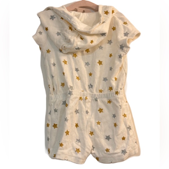 Juicy Couture Girls One-Piece Size 3T White Hooded Zip-Up Romper Shorts MSRP $70 - Picture 2 of 7